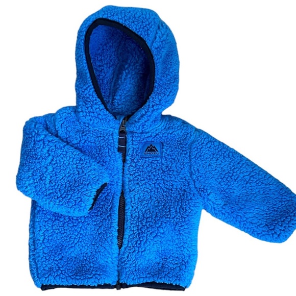 Snozu Blue Sherpa Jacket 100% Polyester Baby boy Size 3/6 Months - Picture 5 of 8